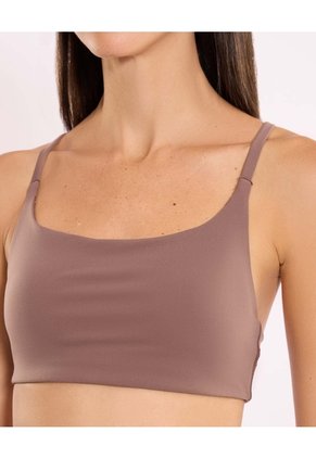 Top Deportivo Soporte Bajo Aerius  Para Mujer Café Atmos