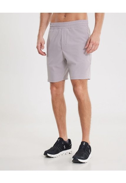 Short Training Largo Con Biker  Para Hombre Gris Atmos