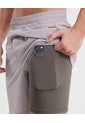 Short Training Largo Con Biker  Para Hombre Gris Atmos de Atmos