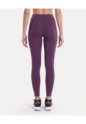 Leggins Regular Piping Contraste  Para Mujer Morado Atmos