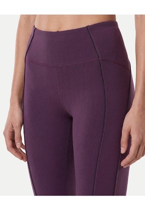Leggins Regular Piping Contraste  Para Mujer Morado Atmos