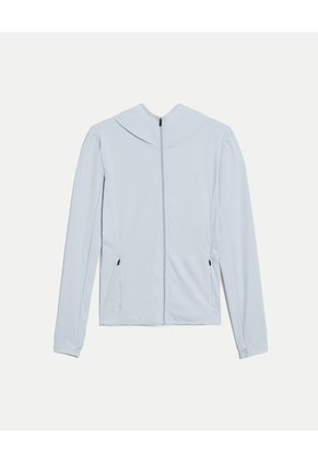 Chaqueta Deportiva Hoodie Básica Para Mujer Azul Atmos