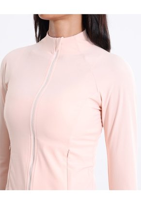 Buzo Ajustado Cuello Alto Training Aerius Skin  Para Mujer Rosado Atmos