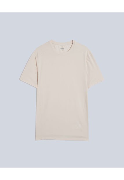 Camiseta Para Hombre Manga Corta Cuello Redondo Color Beige Marca Atmos #32090200