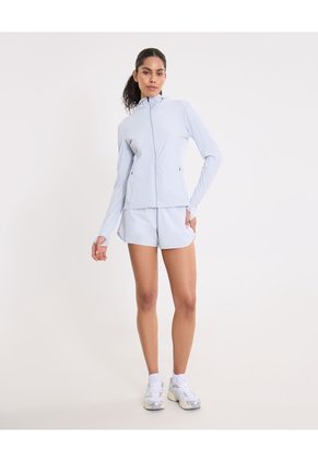 Chaqueta Deportiva Hoodie Básica Para Mujer Azul Atmos