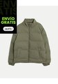 Chaqueta Acolchada Pu Cuello Alto  Para Hombre Verde Atmos de Atmos
