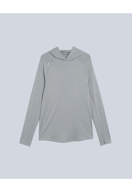 Camiseta Para Hombre Manga Larga Cuello Redondo Color Gris Claro Marca Atmos #32090163