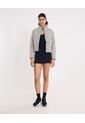 Chaqueta Acolchada Cuello Alto  Para Mujer Gris Atmos de Atmos