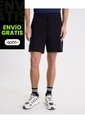 Bermuda Regular Fit Tela Técnica  Para Hombre Negro Atmos de Atmos