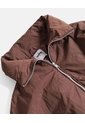Chaqueta Crop Cuello Alto Ligera Para Mujer  Deportiva  Color Café Marca Atmos de Atmos