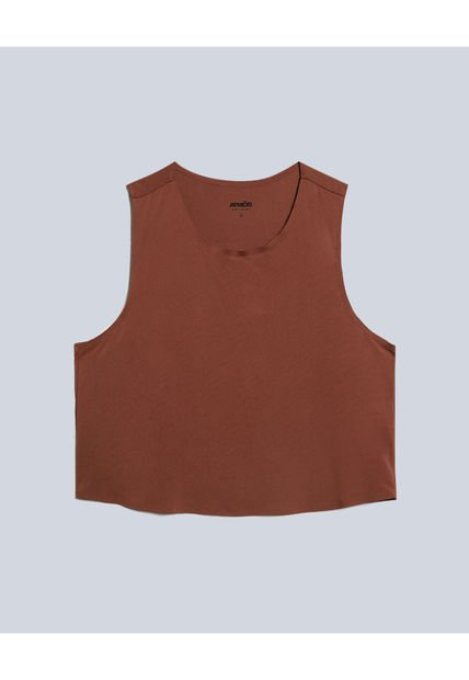 Camiseta Para Mujer Manga Sisa Cuello Redondo Color Café  Marca Atmos #31090181