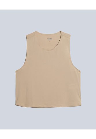 Camiseta Para Mujer Manga Sisa Cuello Redondo Color Beige Marca Atmos #31090182 Atmos