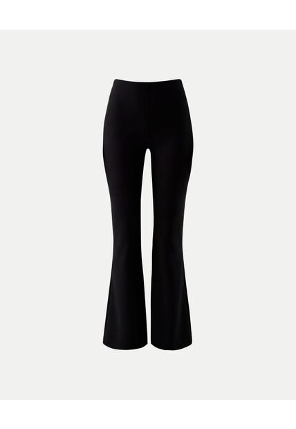 Pantalón Flare Tela Técnica Fluida  Para Mujer Negro Atmos