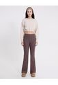 Pantalón Flare Tela Técnica Fluida  Para Mujer Café Atmos de Atmos