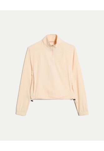 Buzo Cuello Alto Con Bolsillos  Para Mujer Crema Atmos Atmos