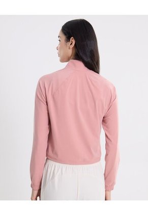 Buzo Cuello Alto Con Bolsillos Para Mujer  Deportiva  Color Rosa Marca Atmos