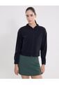 Buzo Crop Con Capota  Para Mujer Negro Atmos de Atmos
