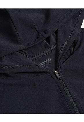Buzo Crop Con Capota  Para Mujer Negro Atmos