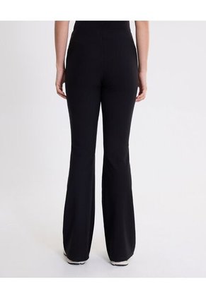 Pantalón Flare Tela Técnica Fluida  Para Mujer Negro Atmos