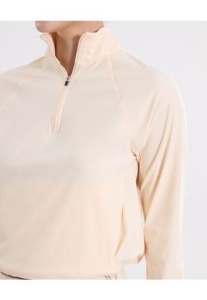 Buzo Cuello Alto Con Bolsillos  Para Mujer Crema Atmos