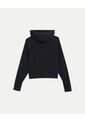 Buzo Crop Con Capota  Para Mujer Negro Atmos de Atmos