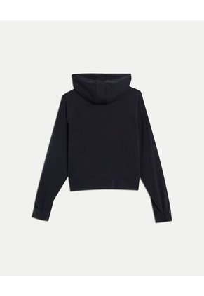 Buzo Crop Con Capota  Para Mujer Negro Atmos