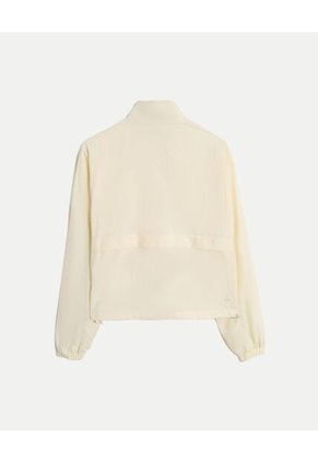 Chaqueta Rompevientos Half Zipper  Para Mujer Beige Atmos