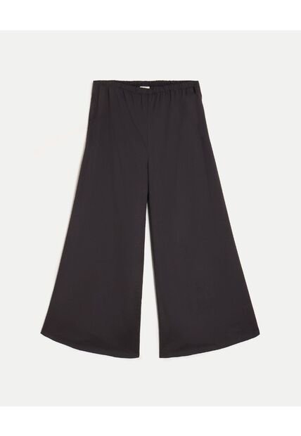 Pantalón Amplio Microconfort Fluido  Para Mujer Negro Atmos