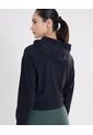 Buzo Crop Con Capota  Para Mujer Negro Atmos de Atmos