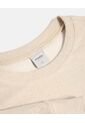 Buzo Crop Cuello Redondo  Para Mujer Beige Atmos de Atmos