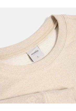 Buzo Crop Cuello Redondo Para Mujer  Deportiva  Color Beige Marca Atmos