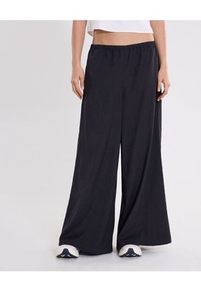 Pantalón Amplio Microconfort Fluido Para Mujer Negro Atmos