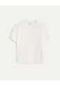 Camiseta Manga Corta Boxy  Para Mujer Blanco Atmos de Atmos