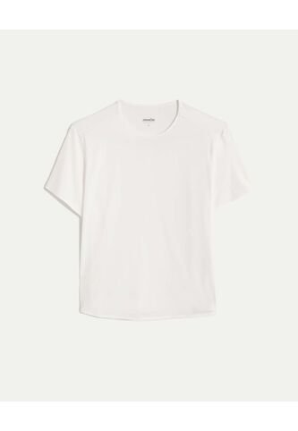 Camiseta Manga Corta Boxy  Para Mujer Blanco Atmos Atmos