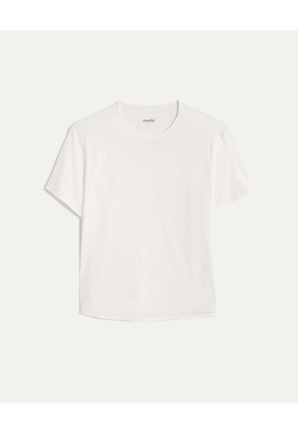 Camiseta Manga Corta Boxy  Para Mujer Blanco Atmos