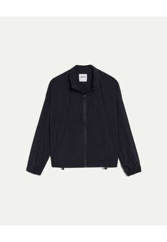 Chaqueta Rompevientos Con Elástico En Inferior  Para Mujer Negro Atmos Atmos