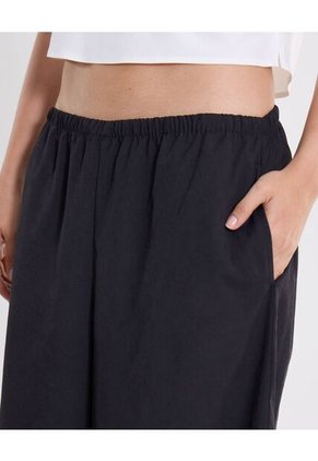 Pantalón Amplio Microconfort Fluido Para Mujer Negro Atmos
