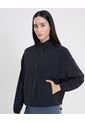 Chaqueta Rompevientos Con Elástico En Inferior  Para Mujer Negro Atmos de Atmos