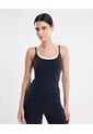 Camiseta Tank Doble Top Contraste Aerius Skin  Para Mujer Negro Atmos de Atmos
