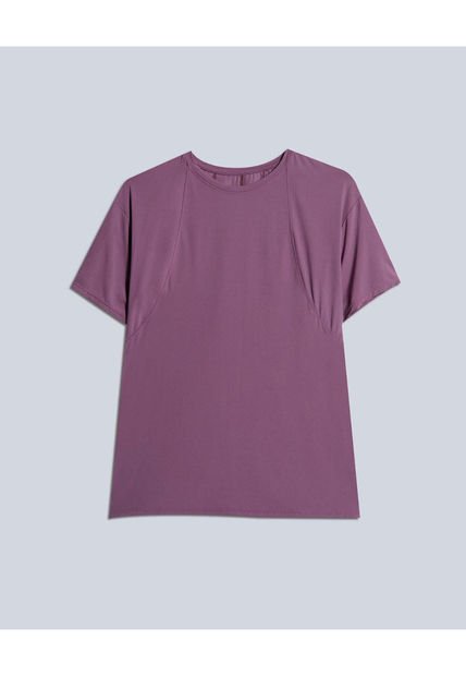Camiseta Para Mujer Manga Corta Cuello Redondo Color Morado Marca Atmos #31090179