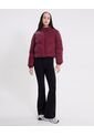 Chaqueta Acolchada Cuello Alto  Para Mujer Vino Atmos de Atmos