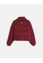 Chaqueta Acolchada Cuello Alto  Para Mujer Vino Atmos de Atmos