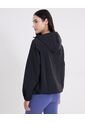 Chaqueta Rompevientos Oversize Con Capota  Para Mujer Negro Atmos de Atmos
