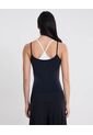 Camiseta Tank Doble Top Contraste Aerius Skin  Para Mujer Negro Atmos de Atmos