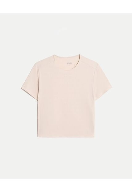 Camiseta Boxy Training Bonding  Para Mujer Café Atmos