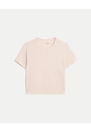 Camiseta Boxy Training Bonding Para Mujer Café Atmos