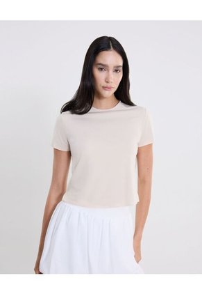 Camiseta Boxy Training Bonding Para Mujer Café Atmos