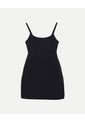 Vestido Con Abertura Posterior  Para Mujer Negro Atmos de Atmos