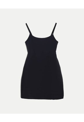 Vestido Con Abertura Posterior Para Mujer Negro Atmos