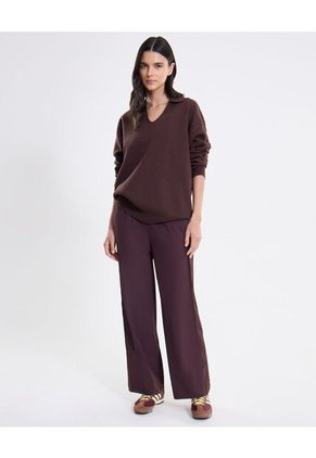 Saco Tejido Cuello V Estructurado Para Mujer Crema Atmos
